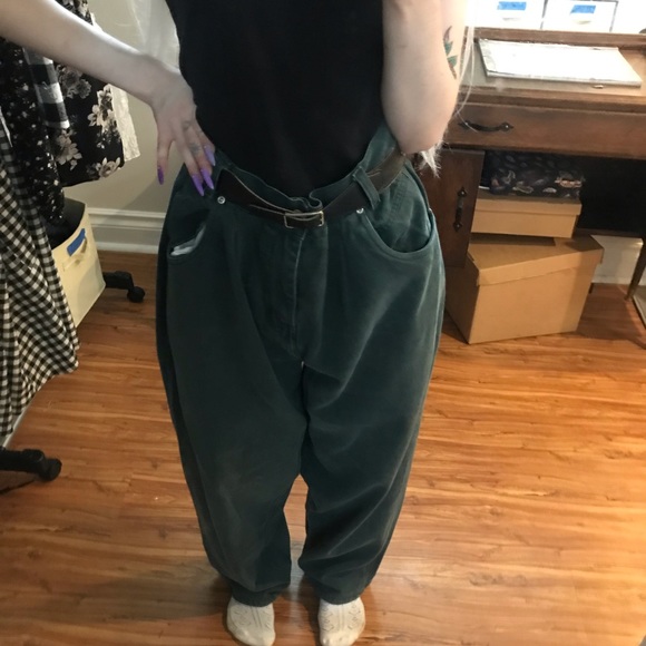 Nevada vintage teal green high waisted jeans. - Picture 2 of 4